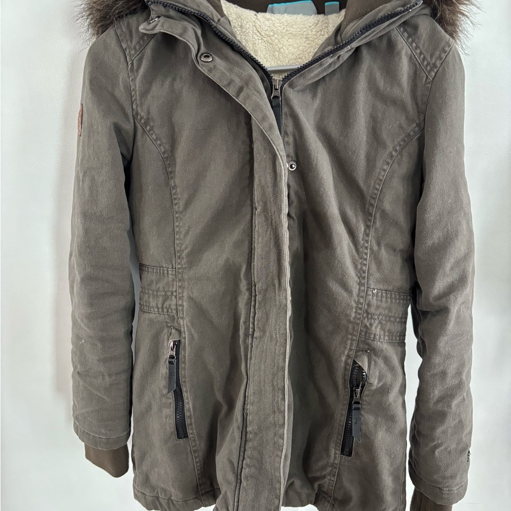 Free Country Brown Jacket with Cream Lining